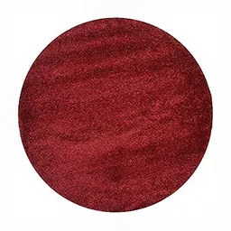 Safiya Carpet Red Solid Anti-Skid Polyester Carpets-16