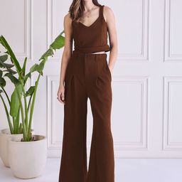 WESTHOOD V-Neck Sleeveless Top With Trouser-image-46