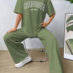 My Swag Printed Relaxed-Fit T-Shirt & Trouser Co-Ords-image-59