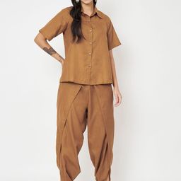 9rasa Short Sleeves Shirt With Dhoti Trouser Co-Ords-image-52