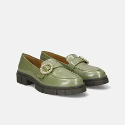 BAGATT Fiona Embellished Heeled Leather Loafers-38