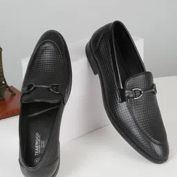 Teakwood Leathers Men Textured Leather Loafers-54