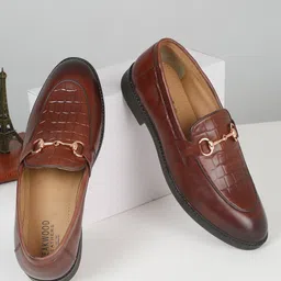 Teakwood Leathers Men Textured Leather Loafers-image-37