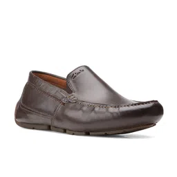 Clarks Men Coffee Brown Leather Driving Shoes-image-55