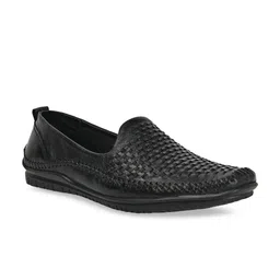 Regal Men Square Toe Textured Lightweight Leather Loafers-picture-12