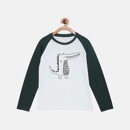 LILCLAN - BY THE DRY STATE Boys White Typography Drop-Shoulder Sleeves Applique T-shirt-image-79
