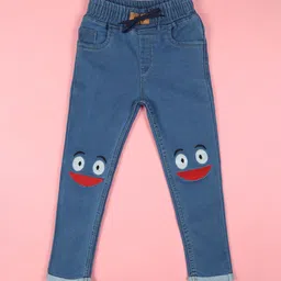 F2M Girls Slim Fit High-Rise Light Fade Embroidered Stretchable Jeans-picture-11