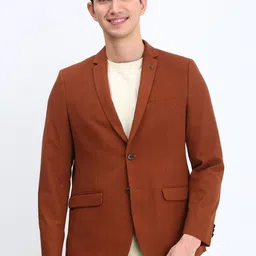 Allen Solly Slim-Fit Notched Lapel Neck Single Breasted Blazer-picture-12