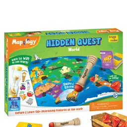 Imagimake Kids Mapology Hidden Quest World Map Activity Toys and Games-22