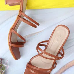 ICONICS Women Open Toes Block Heels-7