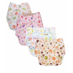 Moms Home Set Of 4 Multi Baby Reusable Cotton Pocket Diapers-20