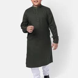 NAMASKAR Boys Pure Cotton Kurta with Churidar-picture-13