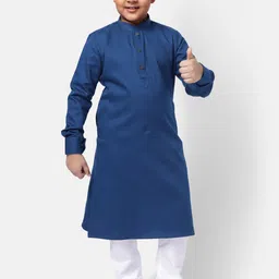 NAMASKAR Boys Pure Cotton Kurta with Churidar-picture-36