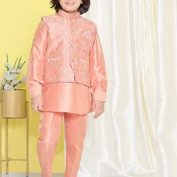 Aj DEZInES Boys Regular Kurta With Trousers & With Nehru Jacket-image-60