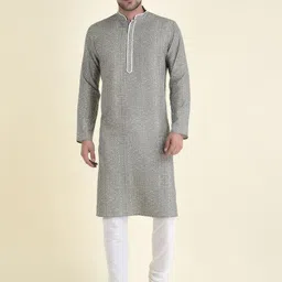 TABARD Men Green Cotton Printed Kurta With Churidar-image-49