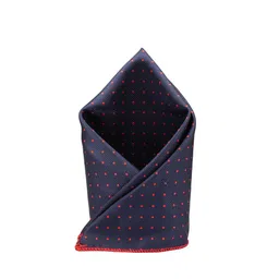 The Tie Hub Men Navy Blue Printed Pocket Squares-image-48