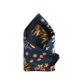 Tossido Men Blue & Orange Floral Printed Pocket Square-image-87