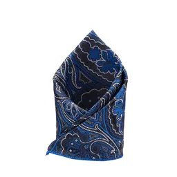 The Tie Hub Men Blue & Black Paisley Pocket Squares-image-35