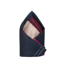 Tossido Men Navy-Blue & Pink Printed Pocket Square-3