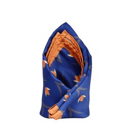 Tossido Men Blue & Orange Printed Pocket Square-image-93