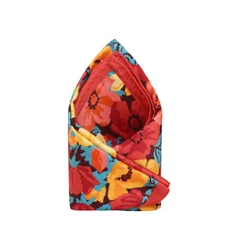Tossido Men Red & Yellow Floral Printed Pocket Square-image-73