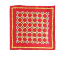 Blackberrys Men Printed Silk Pocket Squares-19