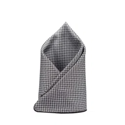 The Tie Hub Men Grey Geometric Printed Pocket Squares-23