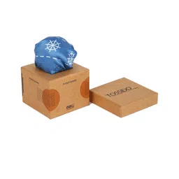 Tossido Men Blue and White Printed Pocket Square-image-98