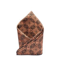 The Tie Hub Men Brown Printed Pocket Squares-image-12