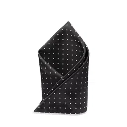 The Tie Hub Men Black & White Printed Pocket Square-image-17