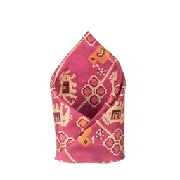 The Tie Hub Men Printed Silk Cotton Pocket Square-36