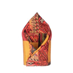 The Tie Hub Men Printed Silk Cotton Pocket Square-50