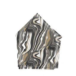 Blacksmith Men Black & Grey Marble Printed Satin Pocket Squares-picture-48