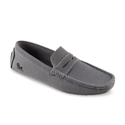 NEEMANS Men Grey Woven Design Loafers-image-58