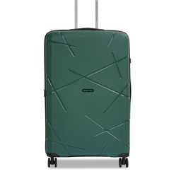 United Colors of Benetton Textured Hard Sided Medium Trolley Suitcase-image-73