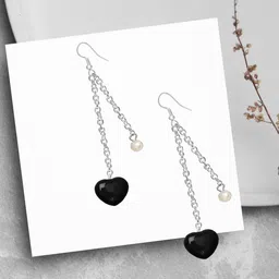 Mikado Heart Shaped Drop Earrings-54