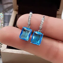 Designs & You Silver-Plated Square Shaped Hoop Earrings-41