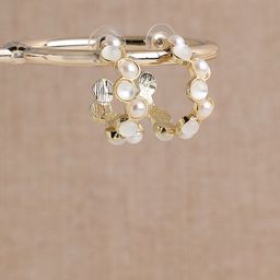 SOHI Women Brown Gold Plated Half Hoop Earrings-image-16