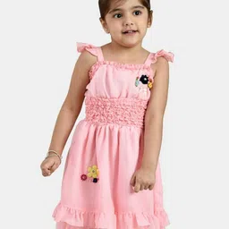 Peppermint Girls Peach-Coloured Chiffon Fit and Flare Dress-picture-23