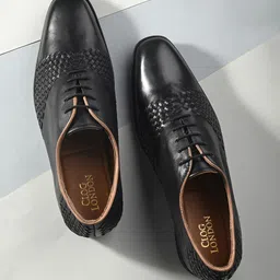 CLOG LONDON Men Textured Leather Formal Oxfords-image-75