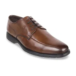 DAVINCHI Men Brown Solid Leather Formal Oxford Shoes-image-27