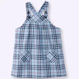Beebay Girls Checked Cotton Pinafore Dress-image-99