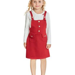 Peppermint Girls Shoulder Straps Cotton Pinafore Dress-picture-15