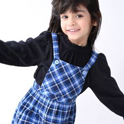 Beebay Girls Checked Cotton Pinafore Dress-image-11