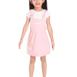 Peppermint Girls Round Neck Cotton Pinafore Dress-13
