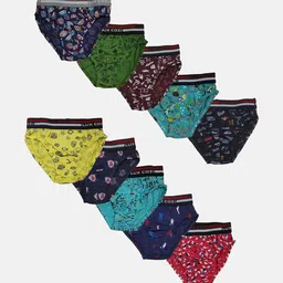 Lux Cozi Boys Pack Of 10 Assorted Anti-Odour Conversational Printed Basic Briefs-image-24