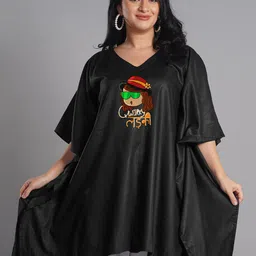 LetsDressUp Plus Size V-Neck Graphic Printed Kaftan Dress-41