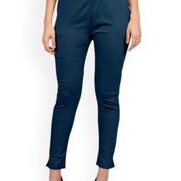 Mehrang Women Cotton Relaxed Straight Leg Mid-Rise Slim Fit Trousers-image-27