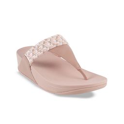 fitflop Textured Open Toe Leather Comfort Heels-20