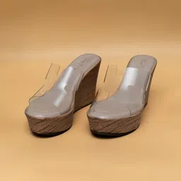 Dapper Feet-Fancy Nancy Open Toe Wedge Heels-50